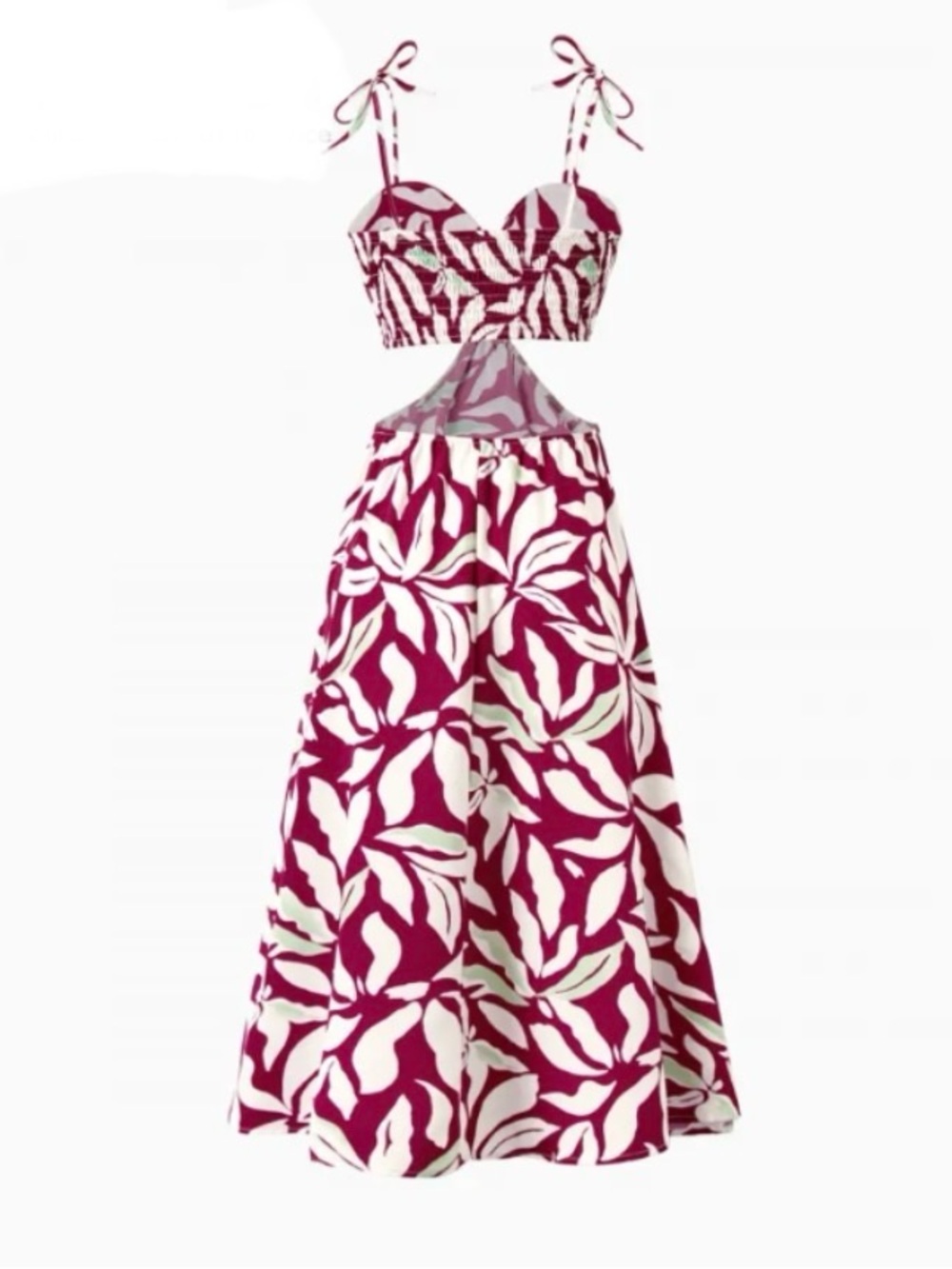 Women Flattering Pink and White Floral Maxi dress Backless Women Dresses, Size S - Picture 2 of 9